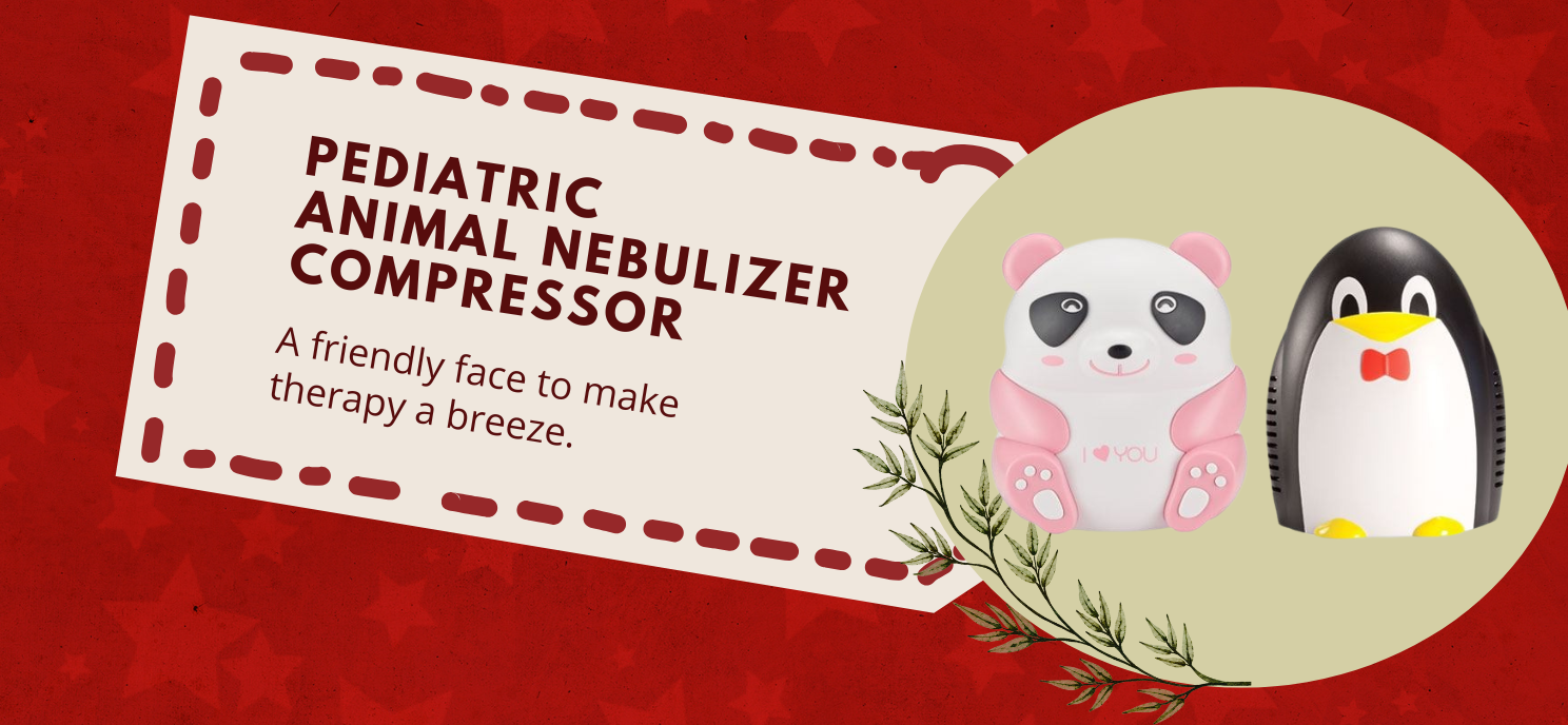 Pediatric Animal Nebulizer Compressor - A friendly face to make therapy a breeze.