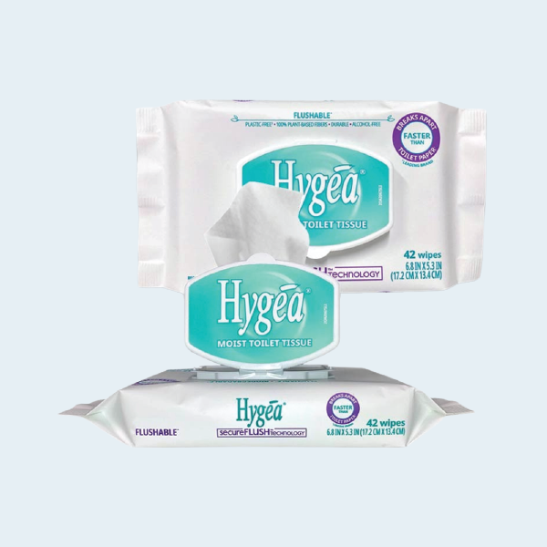 Hygea Moist Toilet Tissue Flushable Wipe