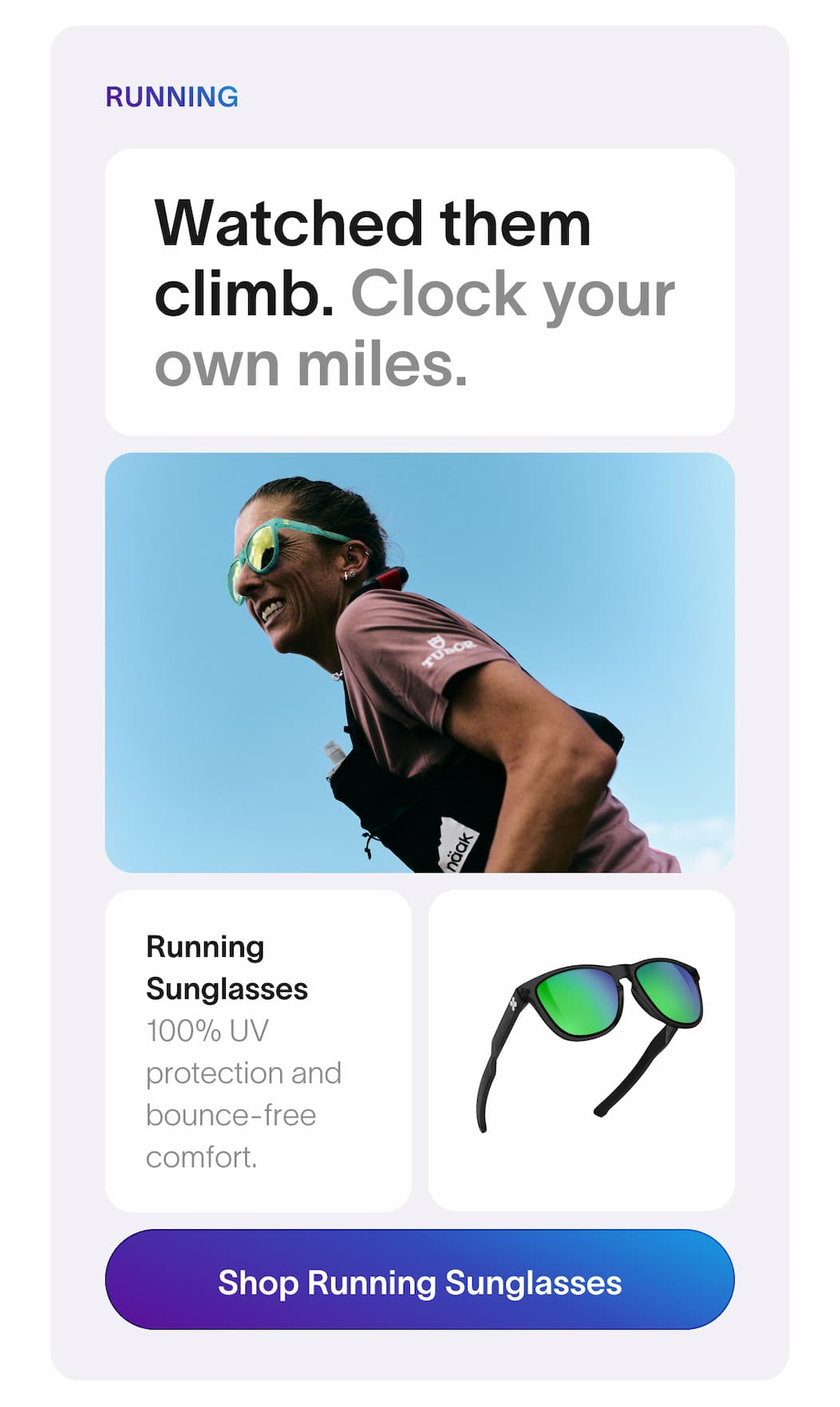 SHOP RUNNING SUNGLASSES