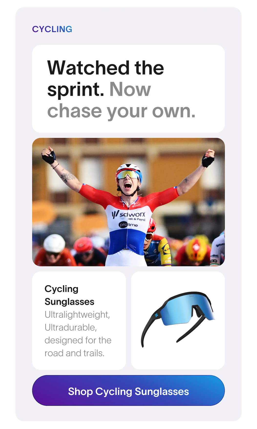 SHOP CYCLING SUNGLASSES