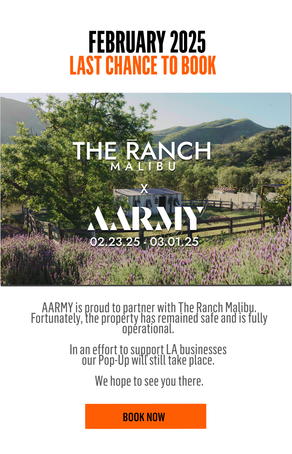 The Ranch X AARMY last chance to book 2.23 - 3.01