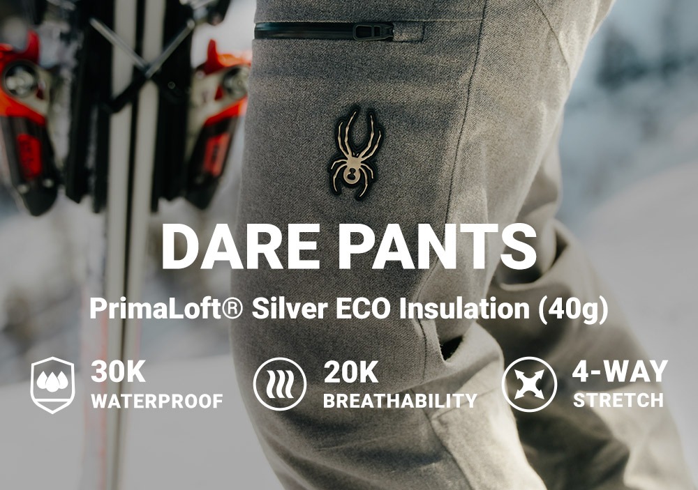 Dare Pants. Primaloft® Silver ECO Insulation (40g). 30K Waterproof, 20K Breathability, 4-Way Stretch