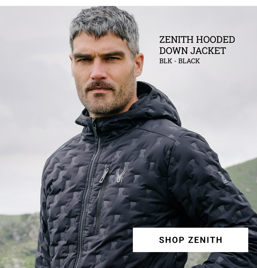 Zenith Hooded Down Jacket. BLK - Black. Shop Zenith.