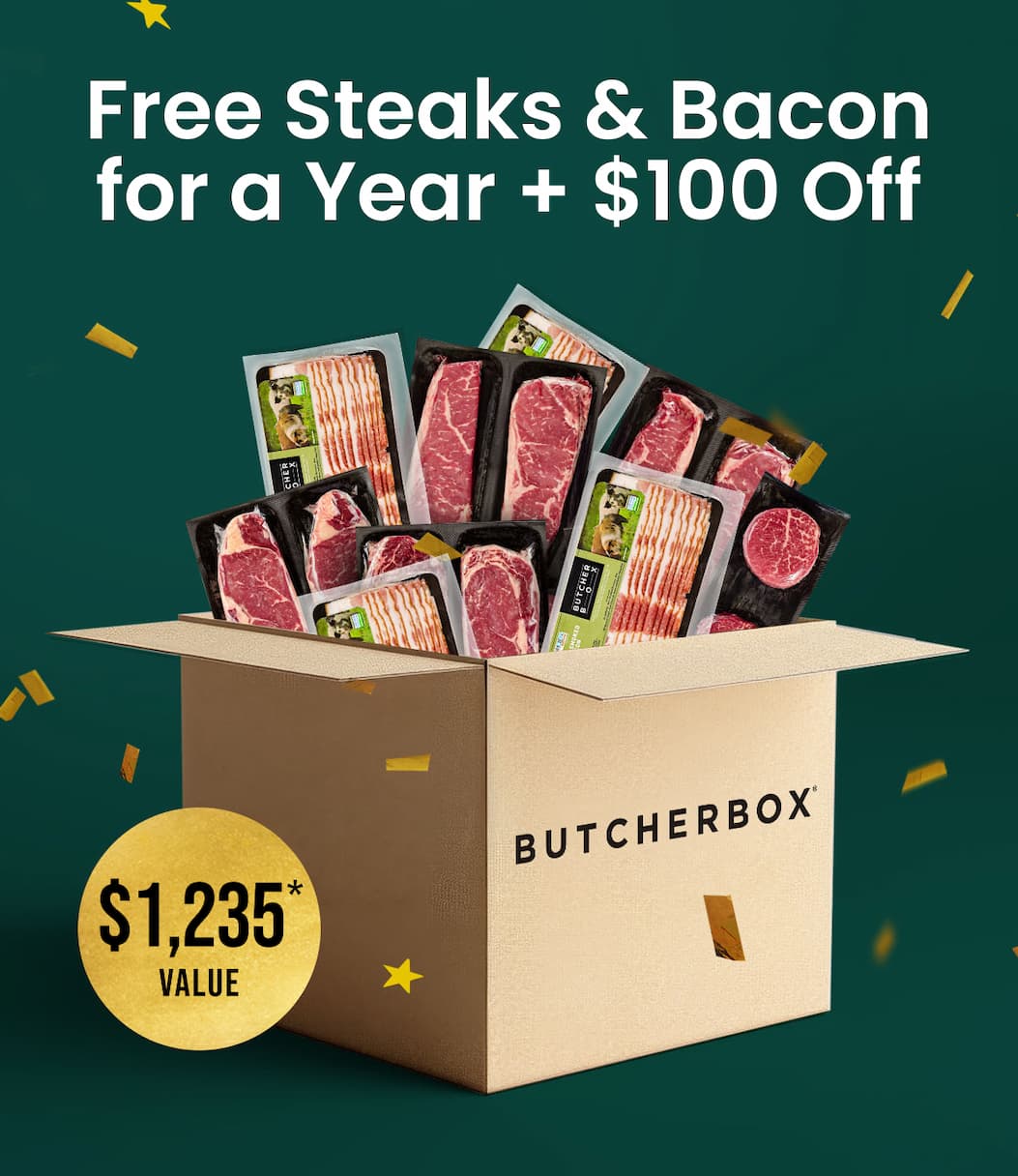 FREE Steaks for a Year & Bacon + $100 OFF | $1,235* Value