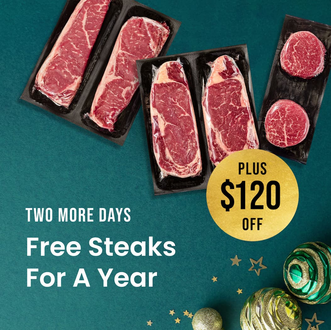 FREE Steaks for a Year | Plus $120 OFF 