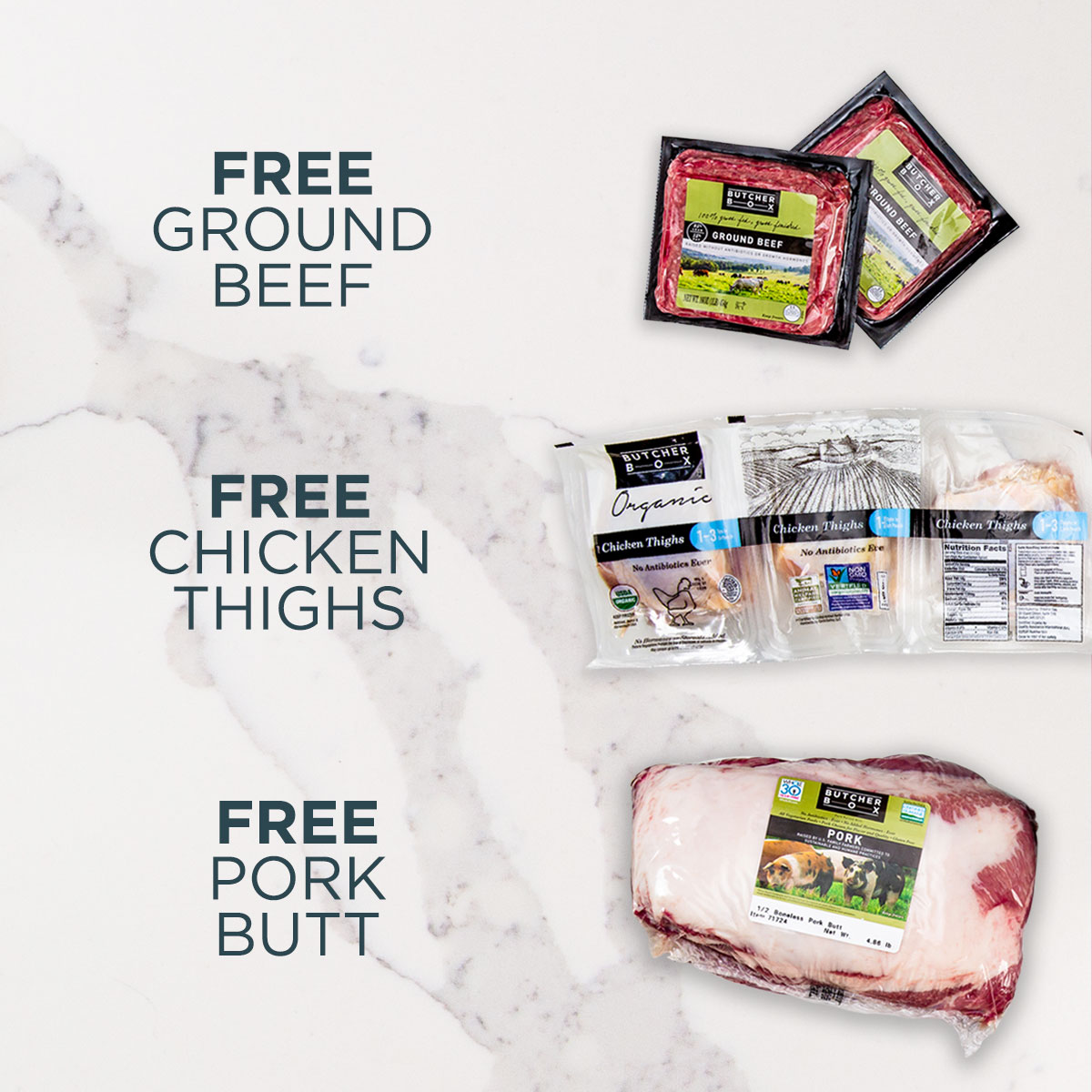 7+ LBS OF MEAT FREE - $50 VALUE