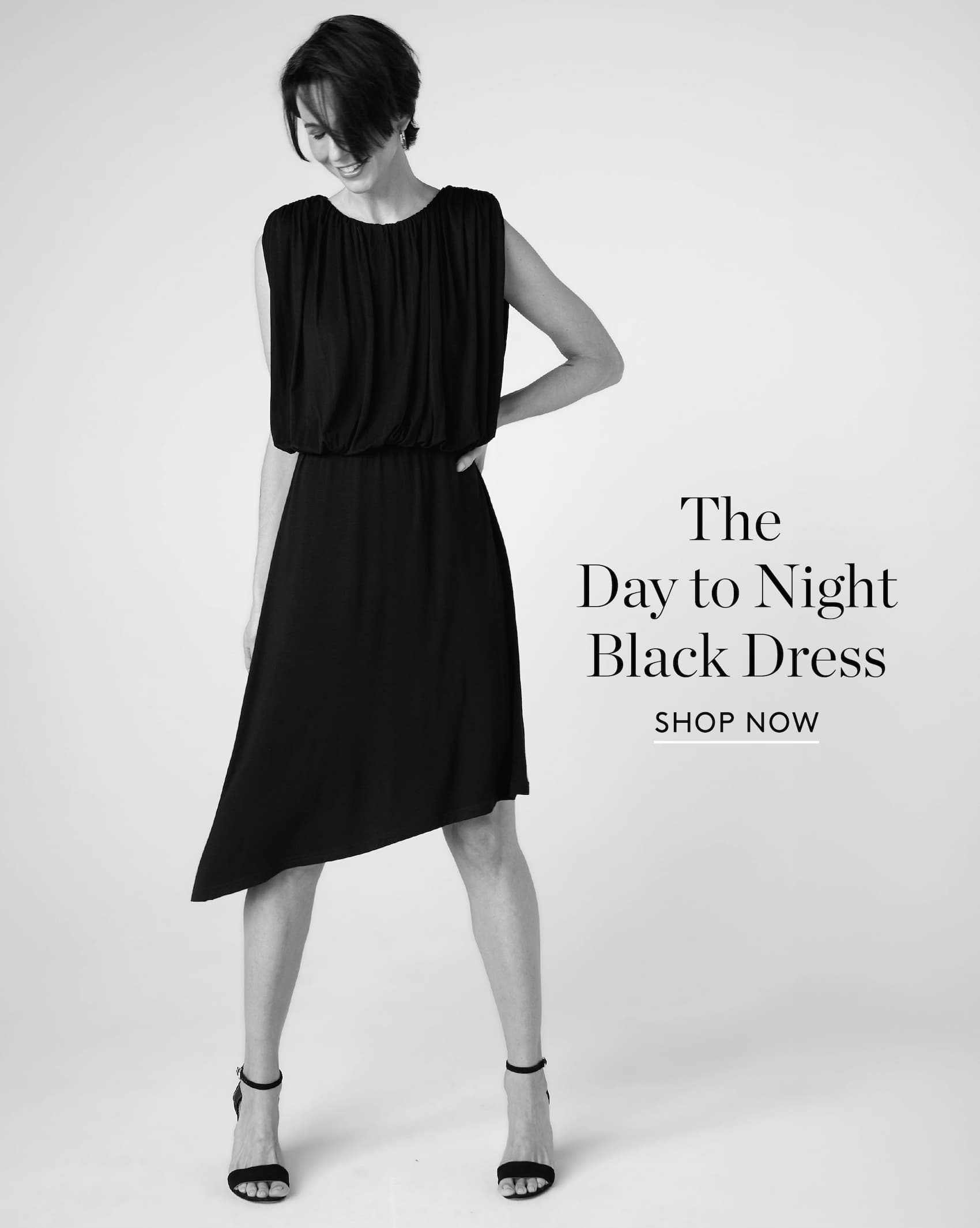 The Day to Night Black Dress. Shop Now.