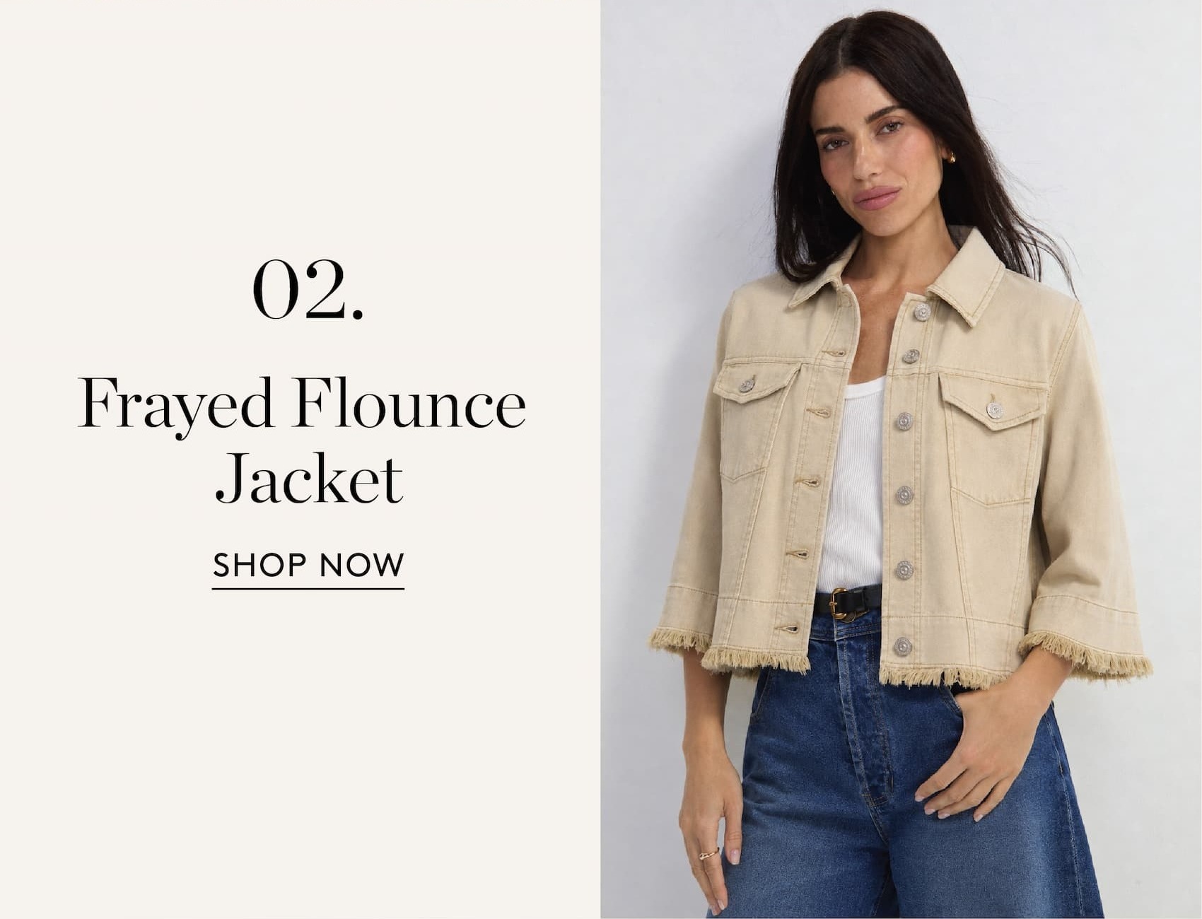 Frayed Flounce Jacket