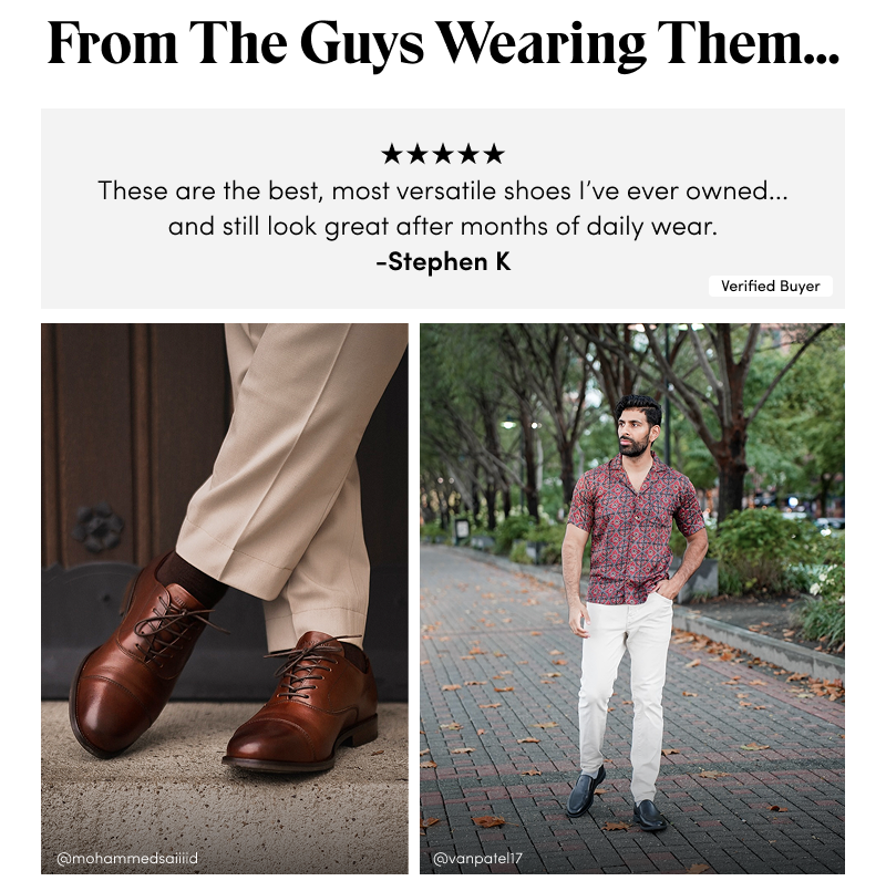 From the guys wearing them...