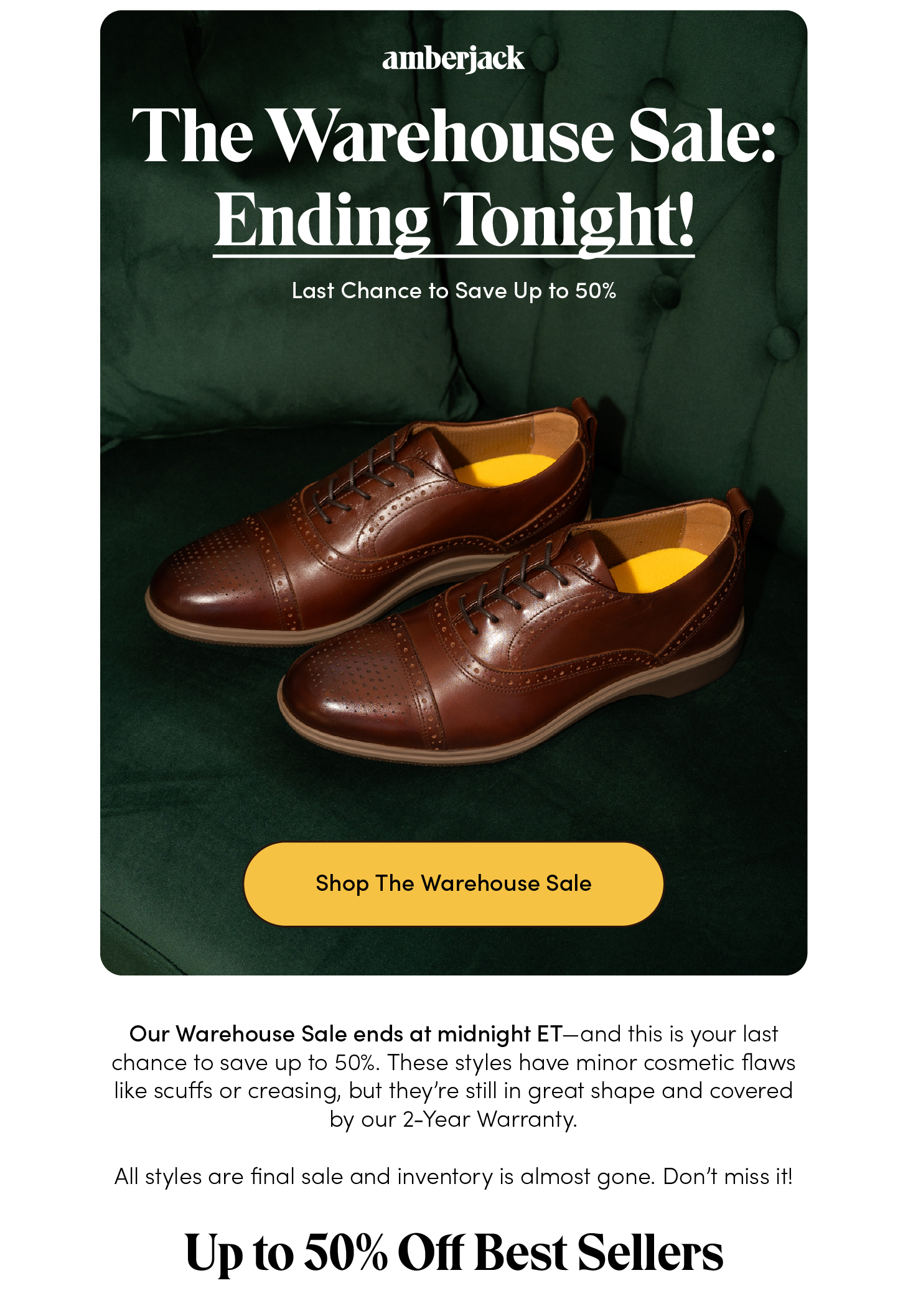 Introducing: The Warehouse Sale, ending tonight!