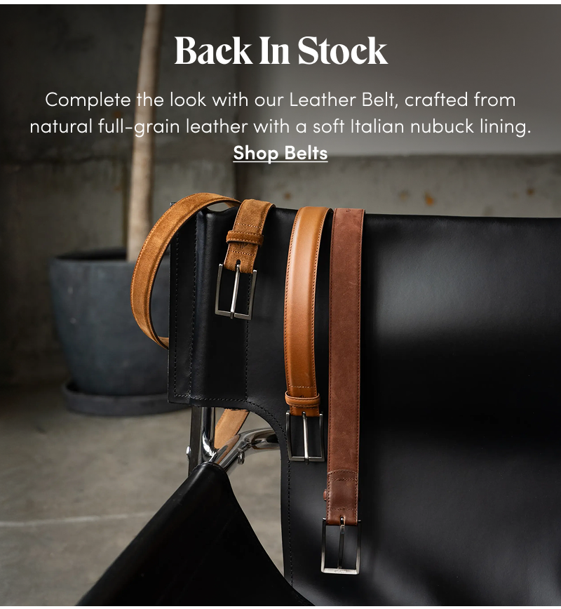 Back In Stock. Shop Belts