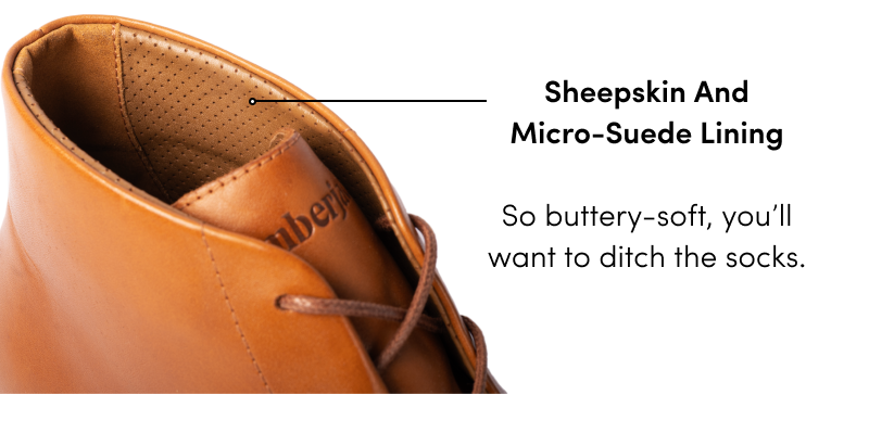 Sheepskin and Micro suede Lining