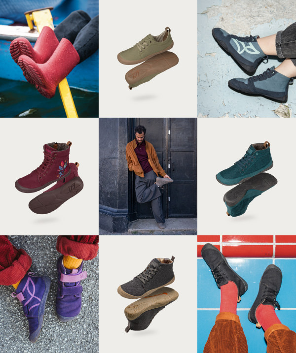 Grid of 9 different shoes from Wildling
