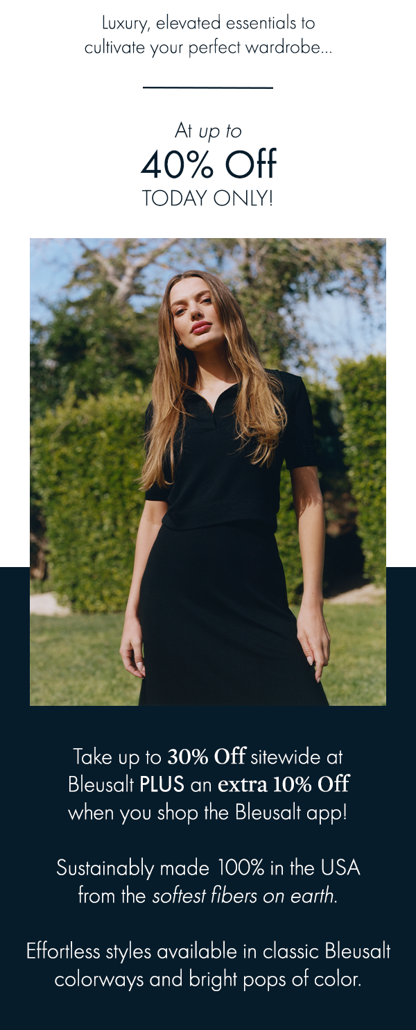 Up to 40% off sitewide