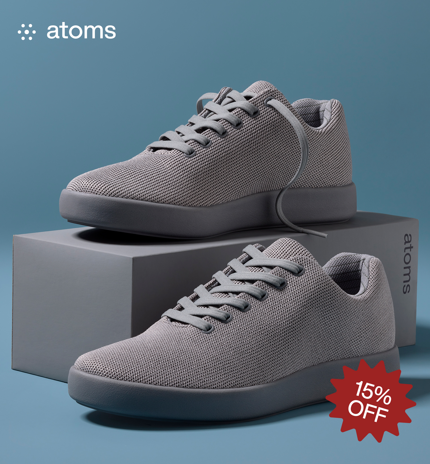 Atoms. 15% off