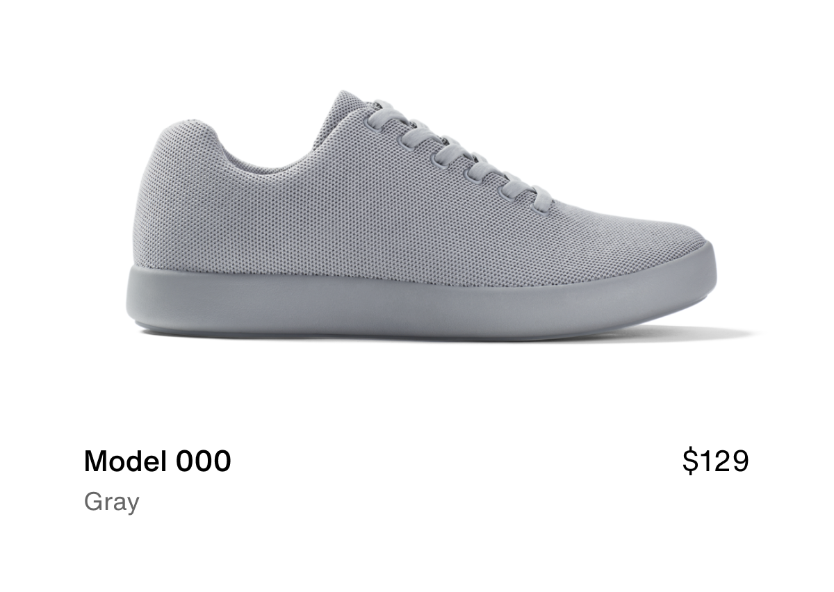 Model 000. Gray. $129.