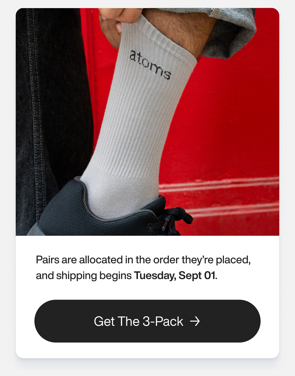Pairs are allocated in the order they’re placed, and shipping begins Tuesday, Sept 01. Get The 3-pack