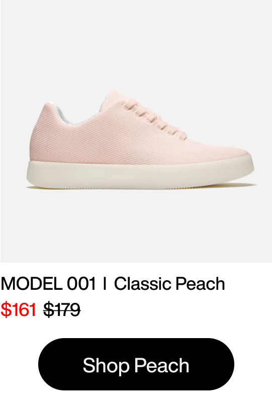 Shop Shoes – Atoms Model 001 Classic Peach – $161 (was $179)