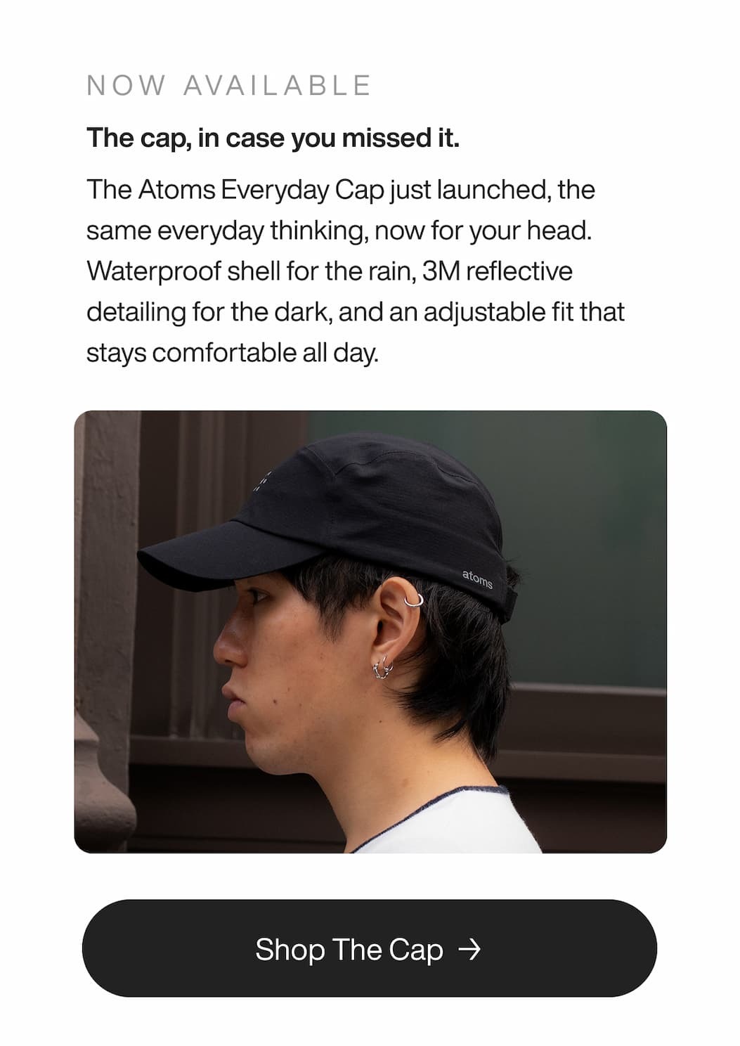  The cap, in case you missed it.
