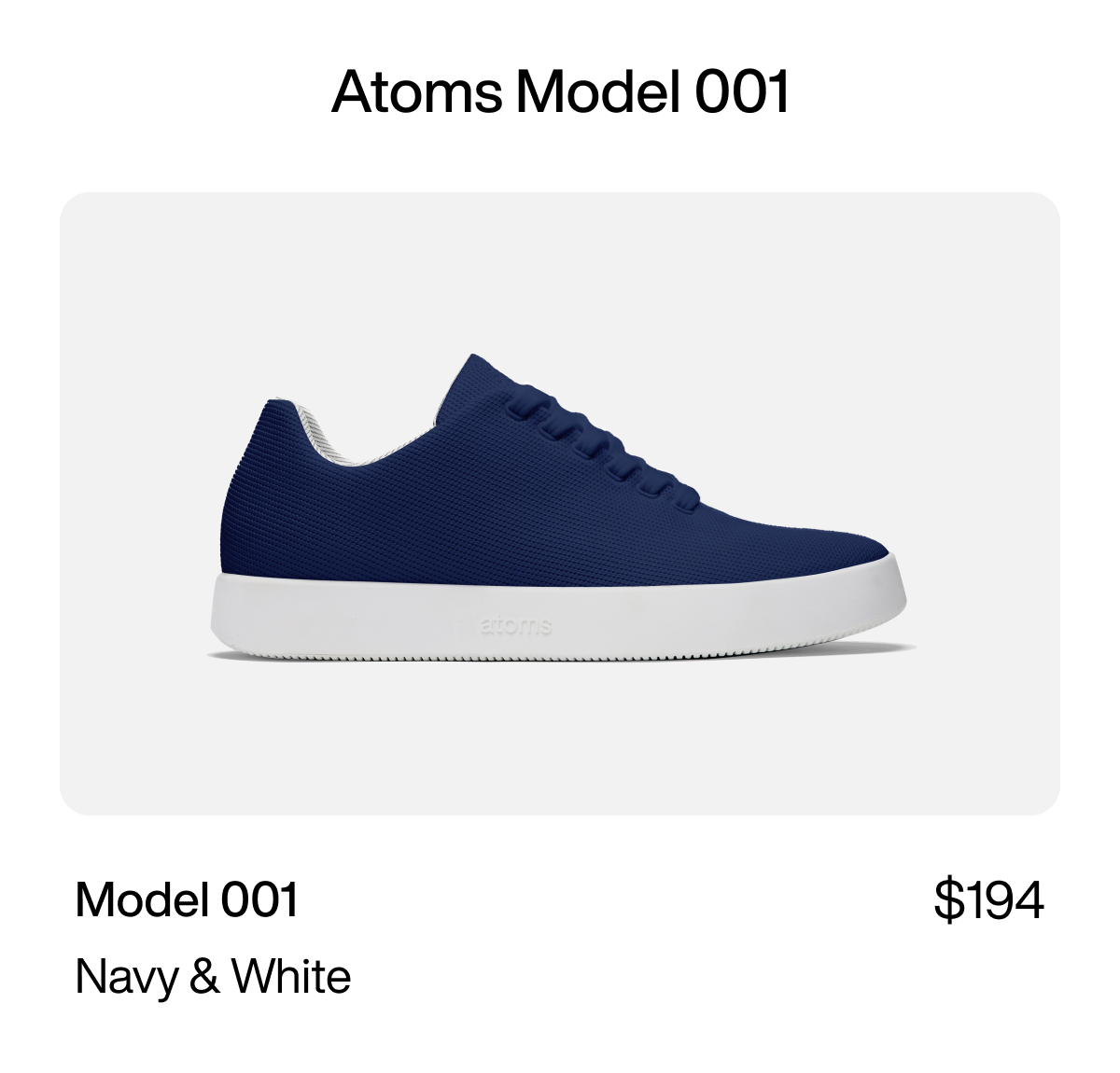 Atoms Model 001 - Navy & White $194