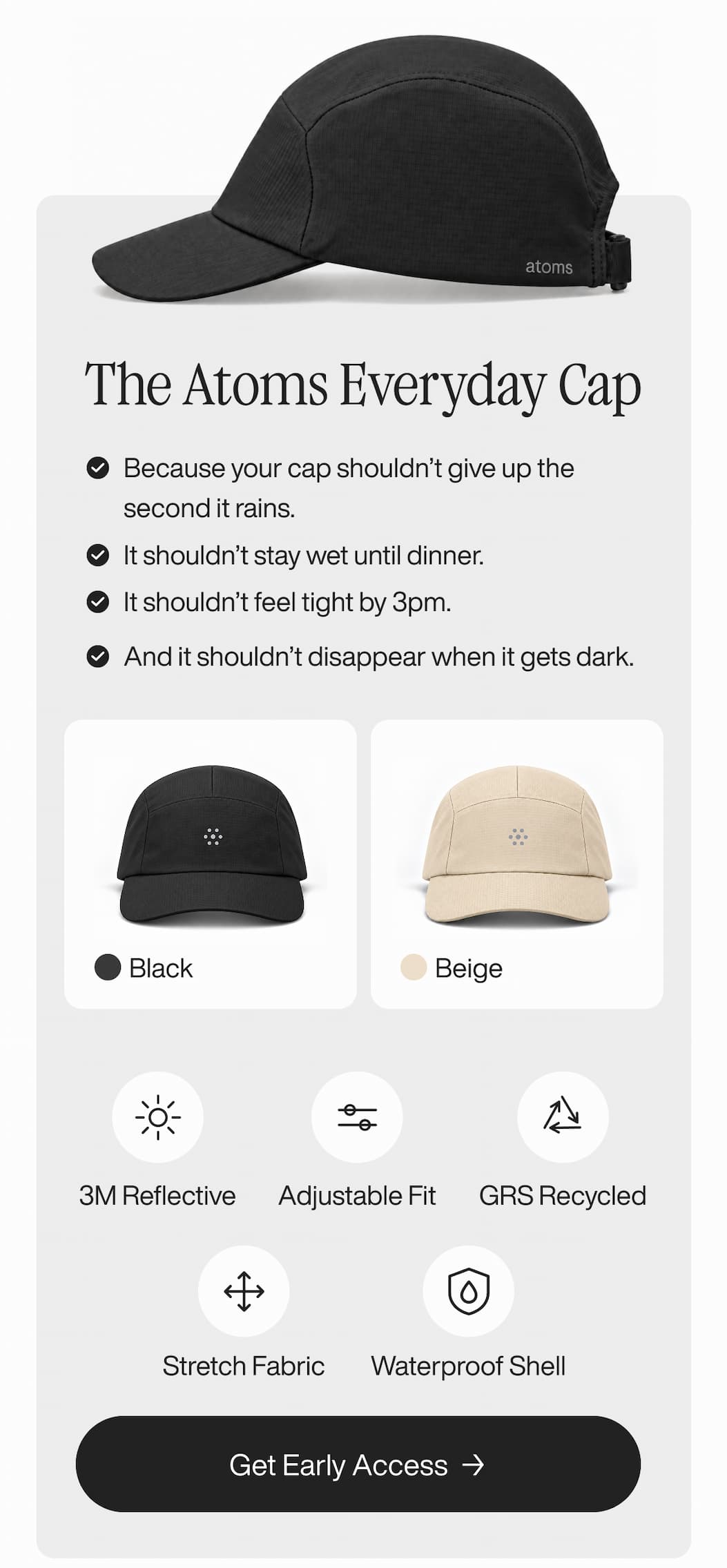 The Atoms Everyday Cap. Sep 25.