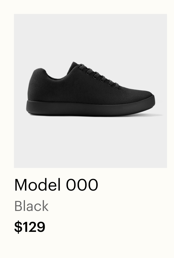 Model 000. Black. $129.