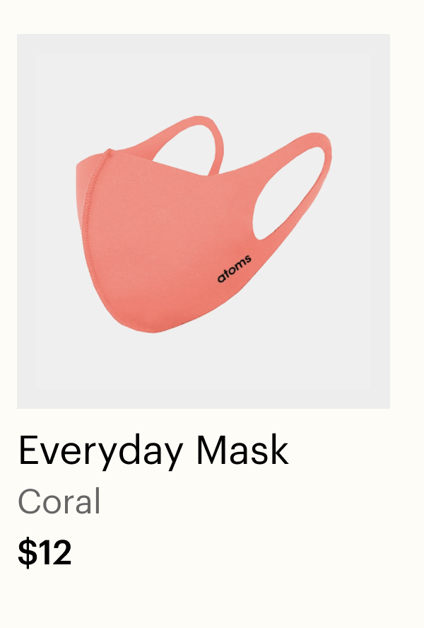 Everyday Mask. Coral. $12.