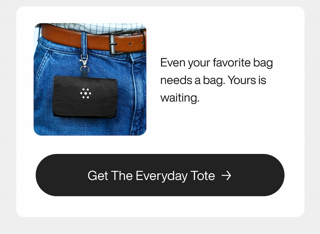Even your favorite bag needs a bag. Yours is waiting.