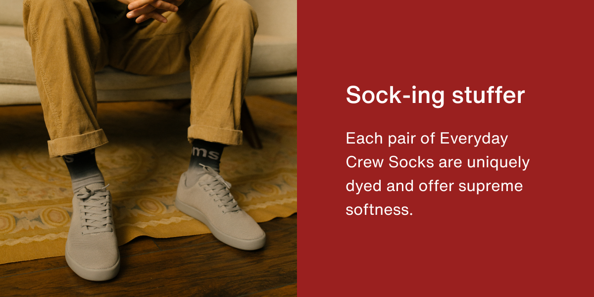 Sock-ing stuffer. Each pair of Everyday Crew Socks are uniquely dyed and offer supreme softness. 