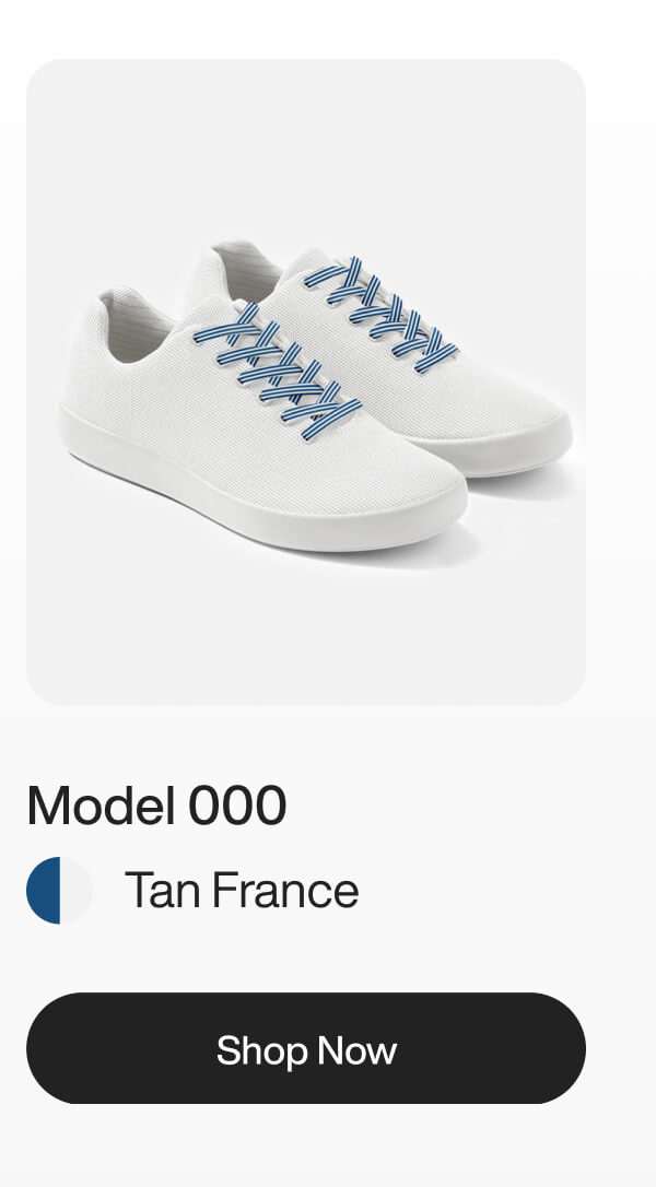 A pair of sneakers featuring the text "model 00000" prominently displayed on the side.