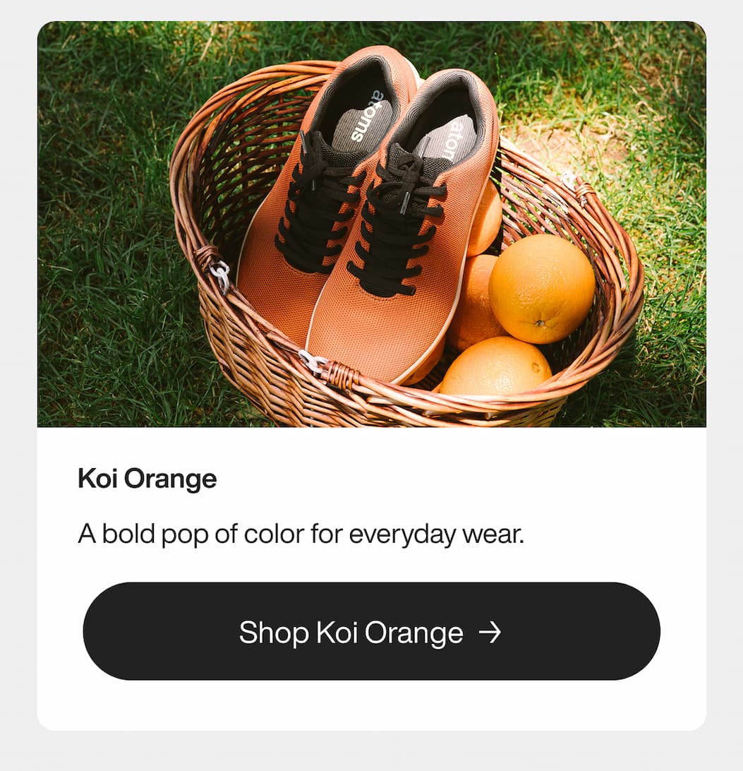 Koi Orange A bold pop of color for everyday wear.