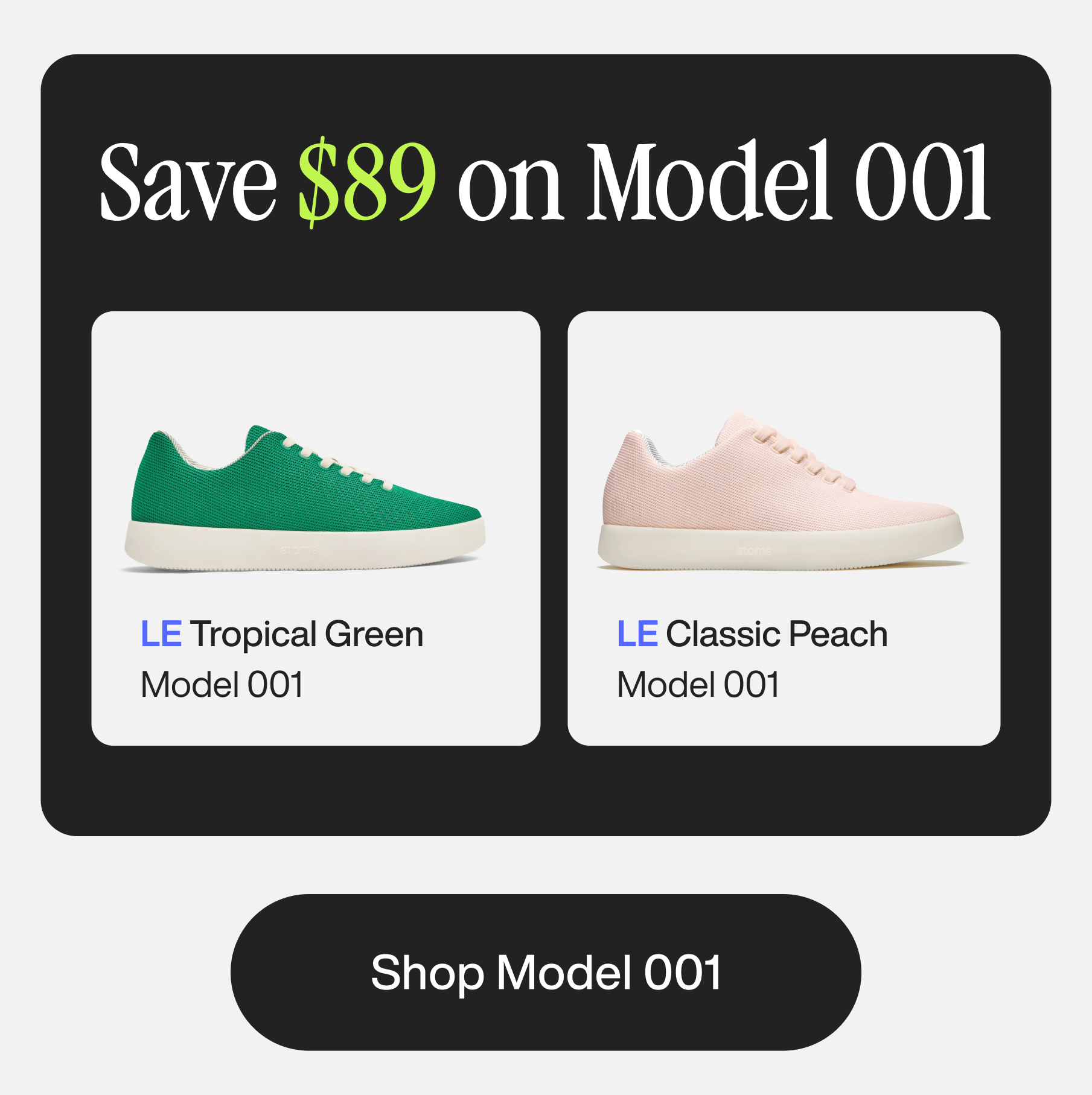 Save $89 on Model 001 LE Tropical Green Model 001 LE Classic Peach Model 001. Shop Model 001