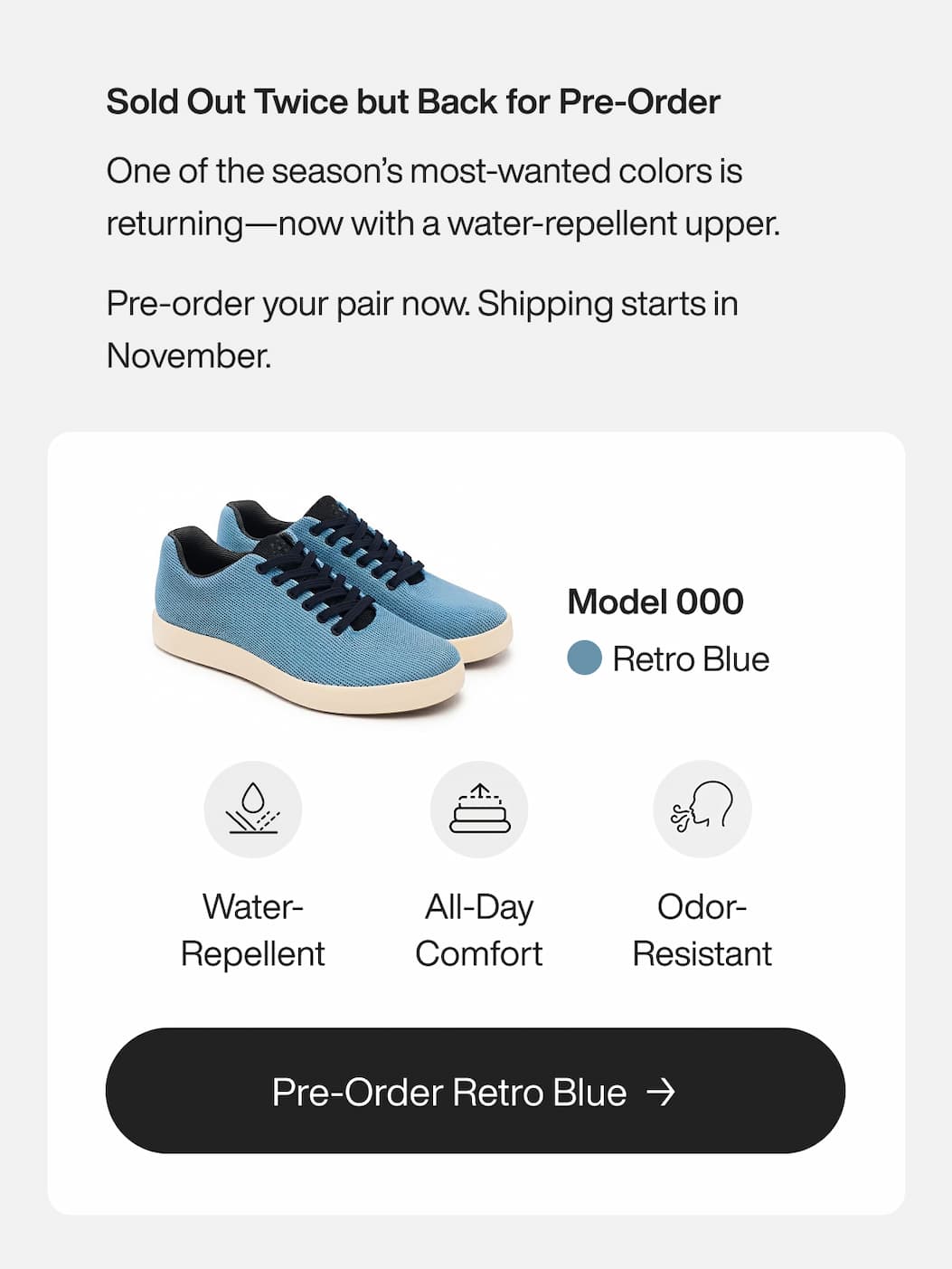 Sold Out Twice. Retro Blue Is Back for Pre-Order.