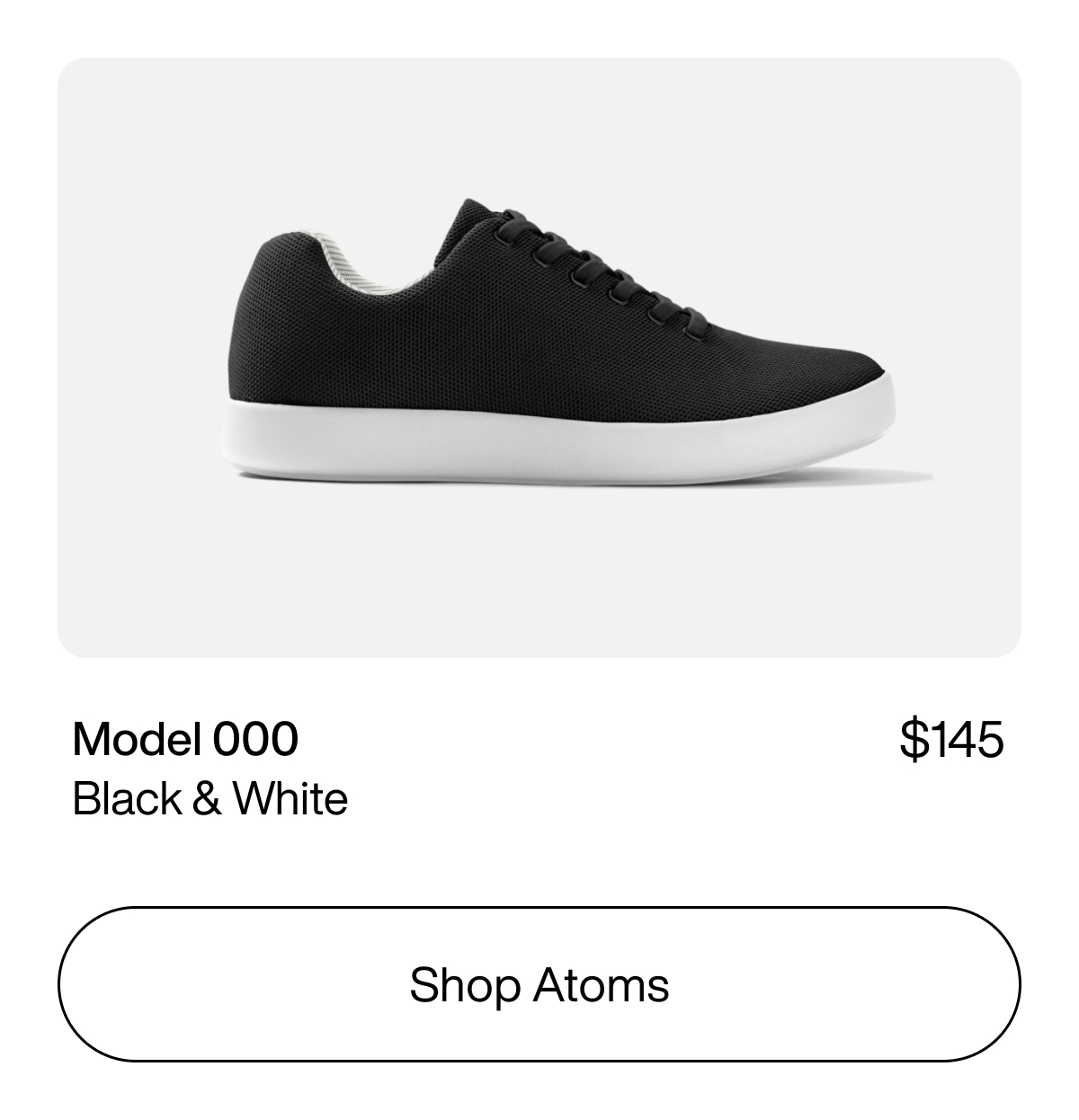 Model 000 - Black & White $145 Shop Atoms