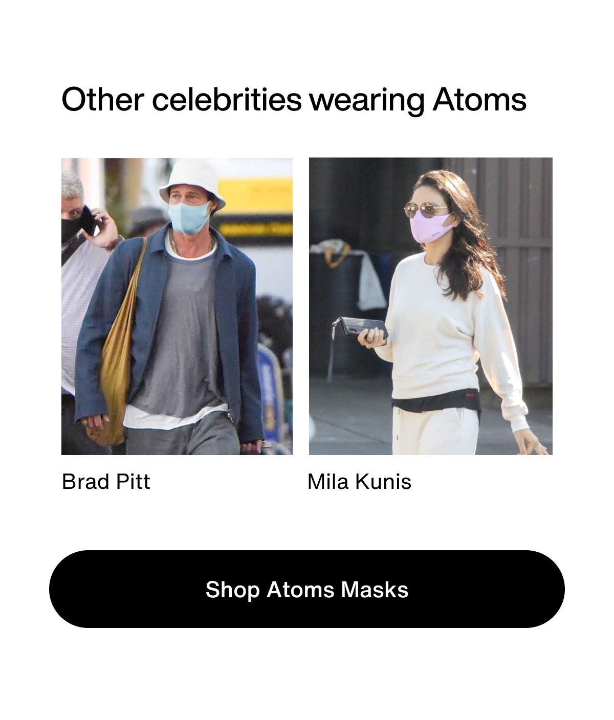 Other celebrities wearing Atoms