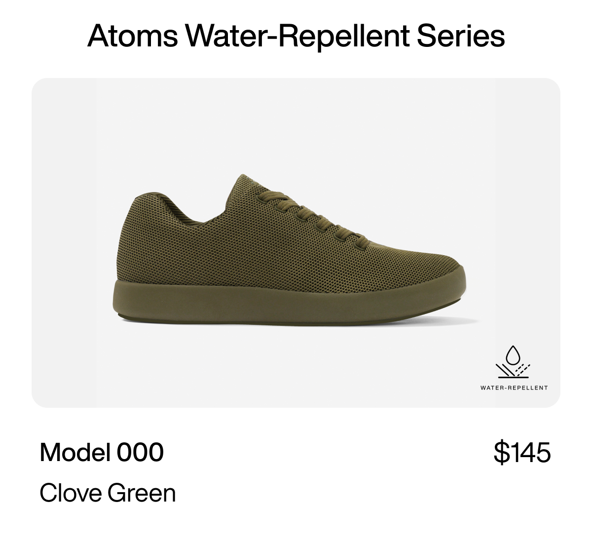 Atoms Water-repellent series. Water-repellent Model 000 - Clove Green $145