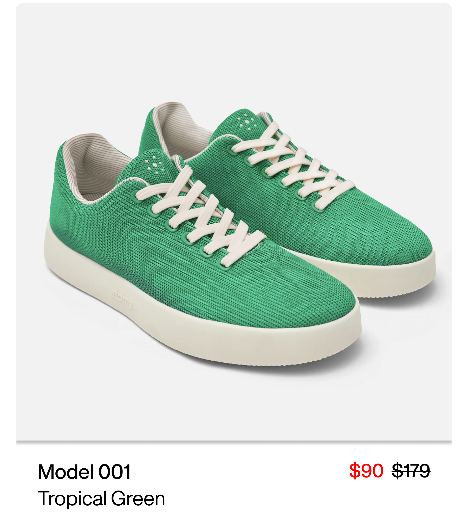 Model 001 $90 Tropical Green