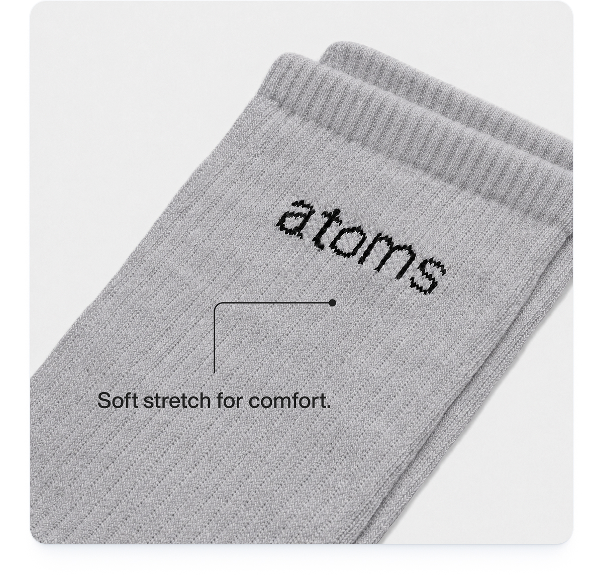 The classic crew socks provide a soft stretch for comfort