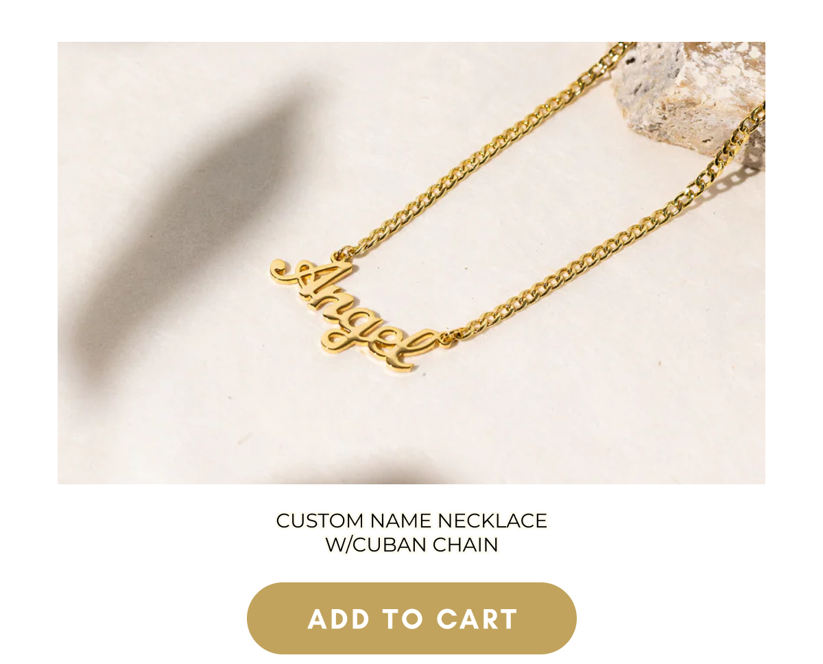 Custom Name Necklace w/ Cuban Chain