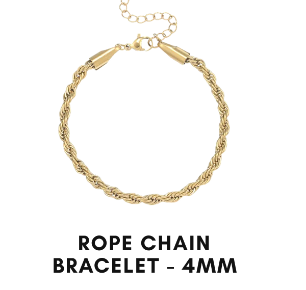 Rope Chain Bracelet - 4mm