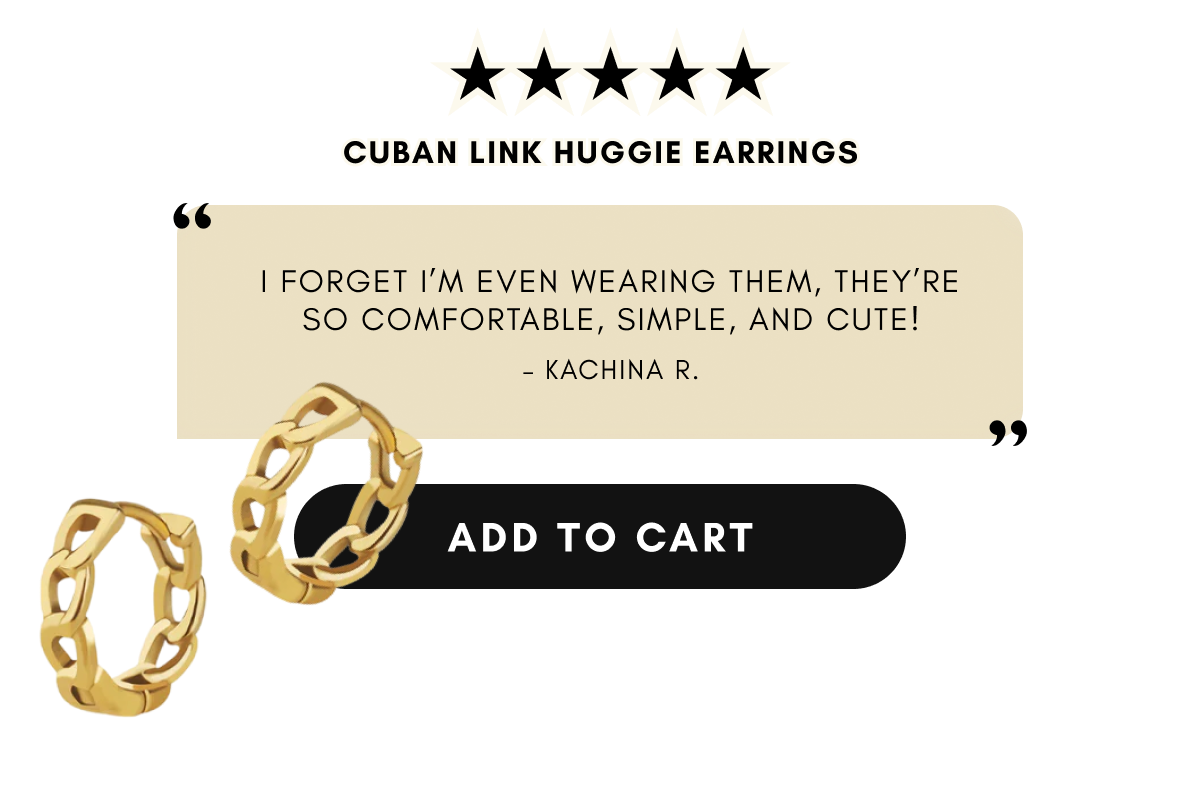 Cuban Link Huggie Earrings