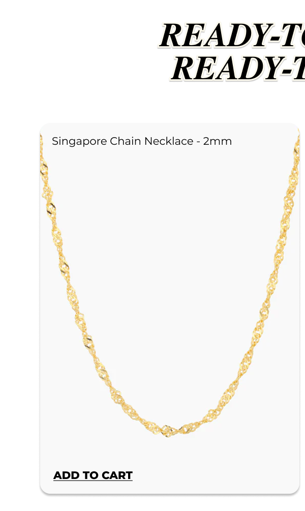 Singapore Chain Necklace - 2mm