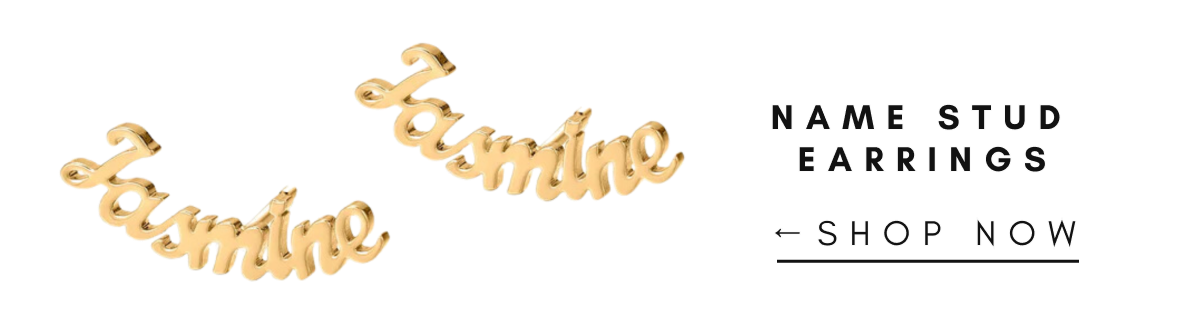 NAME STUD EARRINGS