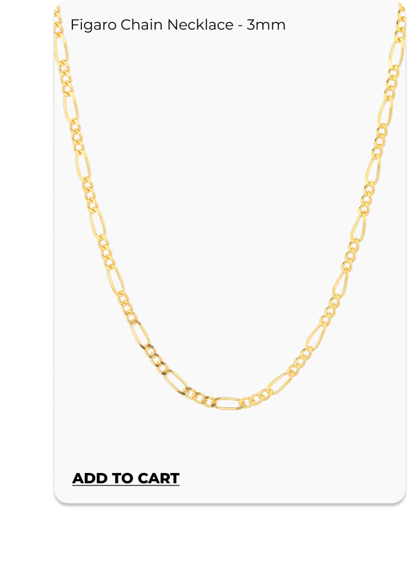 Figaro Chain Necklace - 3mm