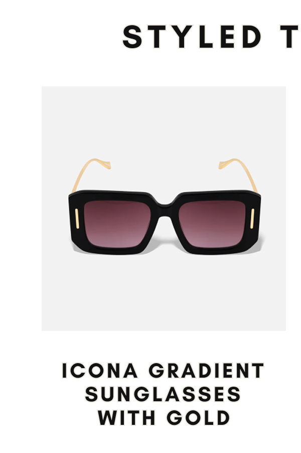 STYLED TO MATCH Icona Gradient Sunglasses with Gold