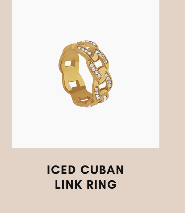 Iced Cuban Link Ring