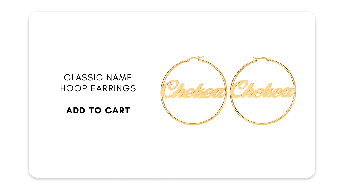 Classic Name Hoop Earrings