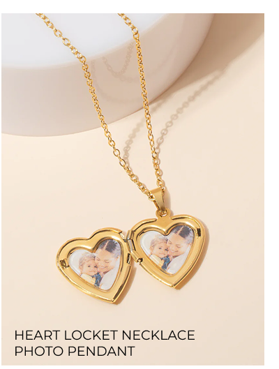 Heart Locket Necklace Photo Pendant