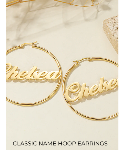 Classic Name Hoop Earrings