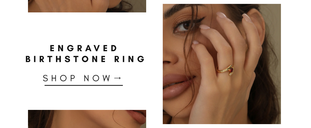 ENGRAVED BIRTHSTONE RING